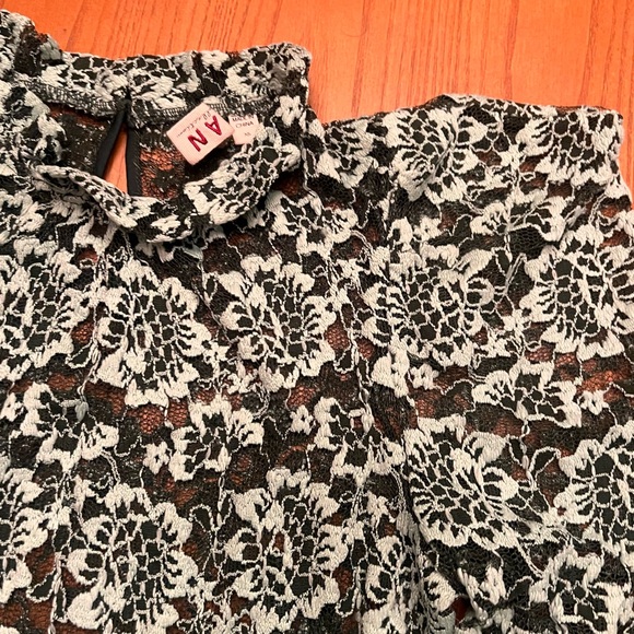 Anthropologie Dolan Left Coast Sheer Lace Mock Neck Long Sleeve Top Green XS - Picture 6 of 13